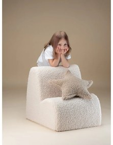 Fotoliu de copii crem cu tapițerie din țesătură bouclé Cloud – Wigiwama