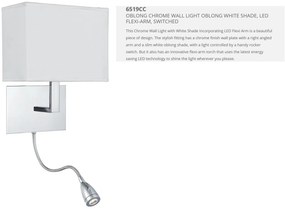 Aplica moderna eleganta cu reader Led Wall crom 6519CC SRT