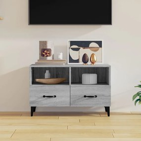 817493 vidaXL Comodă TV, gri sonoma, 80x36x50 cm, lemn prelucrat