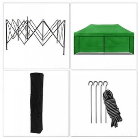 Cort pavilion 3x6 m verde All-in-One