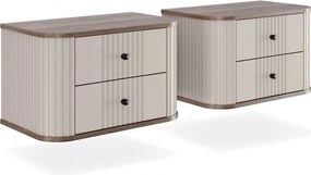 Set noptiere suspendat Vesper 56 cm - cașmir / nuc / mânere negre