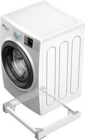 Meliconi 656146 - Suport anti-vibrații pentru mașina de spălat, cu roți extensibile, 61 cm, alb