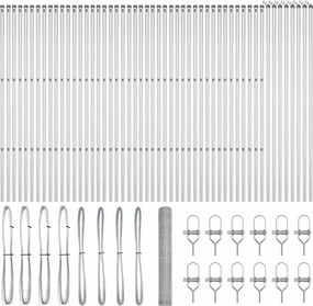 vidaXL Stâlp de gard. Argintiu 100 x 1,4 m (mesh de 25 mm) Oțel