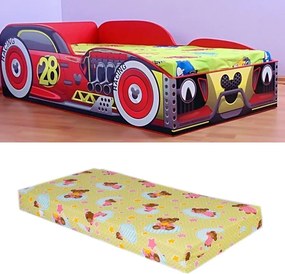 Pat masina Mickey cu saltea