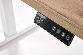 Masa de birou cu functie de reglare a inaltimii B54 stejar artizan/alb L120 cm