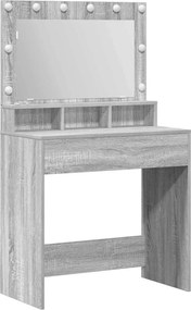 vidaXL Masă de Machiaj Gri Sonoma 75,5 x 41 x 135 cm Lemn compozit