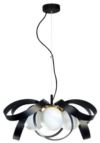 Lustra design modern Nela negru, auriu 65cm