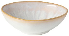 Bol din gresie ceramică Costa Nova Brisa, ⌀ 10 cm, margine bej, alb