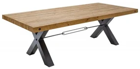 Masa design industrial Thor 200cm Pin maro vintage