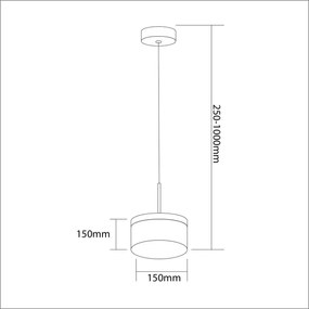 Lustră LED pe cablu ELEGANCE LED/9W/230V d. 15 cm auriu