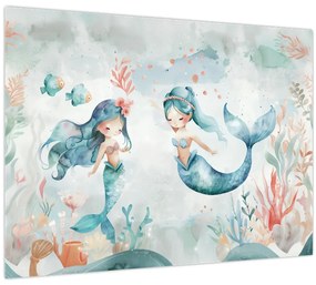 Tablou pe sticlă - Sirene (70x50 cm)