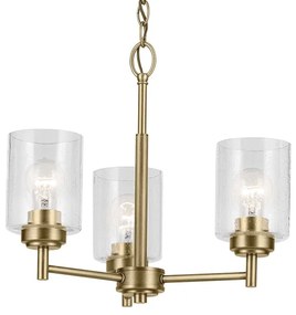 Lustră pe lanț Kichler KL-WINSLOW3-NBR WINSLOW 3xE27/60W/230V alamă