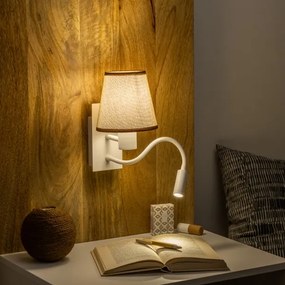 Lampă LED de perete Brilagi NUBILA 1xE27/25W/230V + LED/3W alb/maro