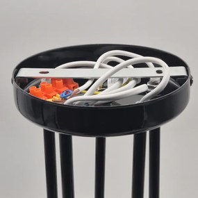 Lustră pe tijă IRMA 5xE27/60W/230V negru