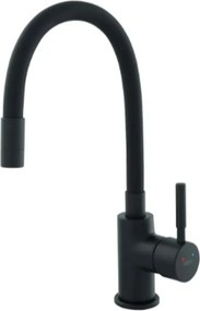 Baterie bucatarie cu pipa flexibila Ferro Zumba Nero negru mat