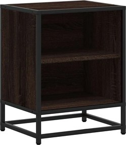 vidaXL Noptiera din stejar maro 40x31x50 cm lemn prelucrat si metal