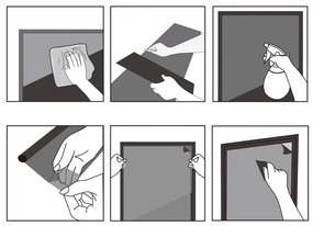 Autocolant mat pentru sticlă cu film protector Ambiance Lines, lungime 2 m