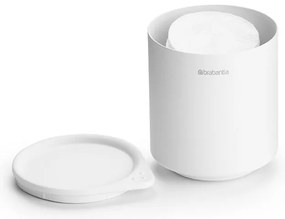 Cutie depozitare baie Brabantia MindSet Mineral 1005687, Baza antiderapanta, Finisaj mineral, Alb