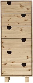 Comodă cu șase sertare Karup Design House Natural/Natural