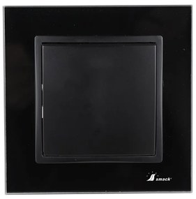 Intrerupator simplu Elit'S, Rama sticla 10A Sf 8001 FKB negru