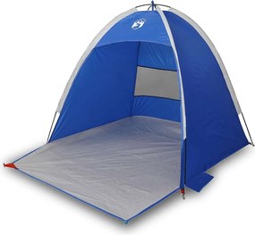 vidaXL Cort de plajă 2 persoane, albastru azur, impermeabil