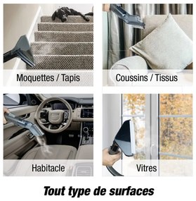 Aparat multifunctional cu aburi si aspirator Techwood TAN-7066V, 600/800W, Rezervor de apa curata si reziduala, 3 moduri, Afisaj digital, Gri Inchis