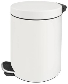 Cos de gunoi cu pedala, volum 5 litri, inox alb, AWD02031787