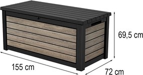 Cutie de grădină din plastic Decocoat 630 L frasin