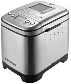 Masina de paine Liberton LBM-6300, 600 W, 3 setari, 12 programe, Timer, Argintiu