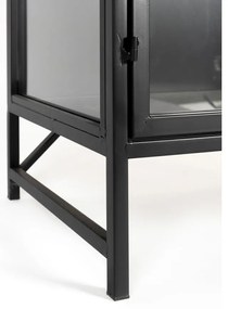 Vitrină neagră din metal 70x170x35 cm Rob – White Label