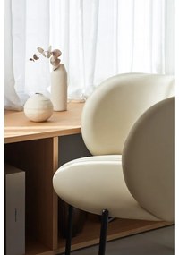 Fotoliu din imitație de piele alb Mogi - Teulat