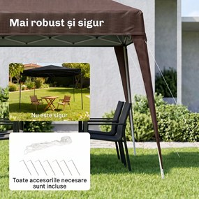Outsunny Foisor Pliabil 2.4x2.4m, Foisor de Gradina Structura | Aosom Romania