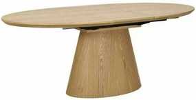 Masă extensibilă MAROCCO, stejar, furnir/MDF, 160–200x100x75 cm