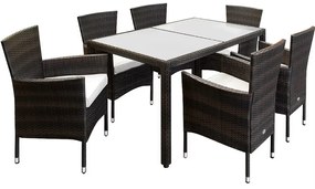 Deuba Set ratan de gradina Berlin 1+6 - maro