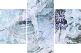 Tablou - Frescă florală pe un perete de cărămidă (90x60 cm)
