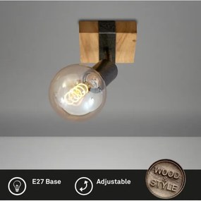 Spot de perete WOOD BASIC 1xE27/25W/230V Briloner 2900-011