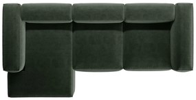 Colțar verde (cu colț pe partea stângă/cu șezlong) Bergamo – Cosmopolitan Design