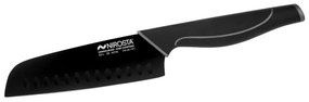 Cuțit din oțel inoxidabil santoku Nirosta Wave, negru
