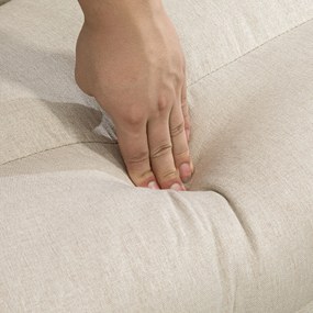 HOMCOM Fotoliu de podea canapea leneșă fotoliu convertibil în pat reglabil de la 90° la 180° în țesătură, 70 x 72 x 56 cm, bej | Aosom Romania