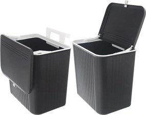 Coș de gunoi negru din plastic 13 l – Orion