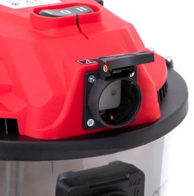 Aspirator industrial Camry CR 7045, 3400W, 20 kPa, Uscat si umed, 4 filtre, 25L, Inox/Rosu