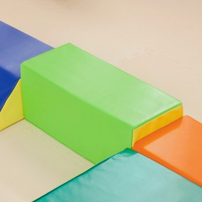 HOMCOM Set de Construcții Moi pentru Copii 1-3 Ani cu 5 Blocuri, 48.3x19.1x48.3 cm, Multicolor | Aosom Romania
