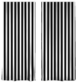 Draperii negre-albe 2 buc. 140x260 cm – Mila Home