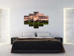 Tablou cu peisaj și biserică (150x105 cm)