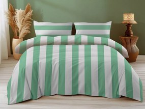 Lenjerie de pat din bumbac STRIPES alb-verde Dimensiune lenjerie de pat: 70 x 90 cm | 140 x 220 cm