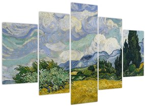 Tablou - Vincent van Gogh, Wheat Field with Cypresses, reproducere (150x105 cm)