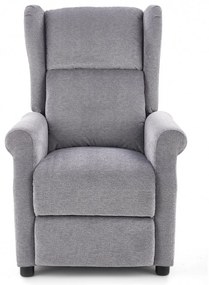 Fotoliu recliner tapitat Agustin gri - H 107-83 cm