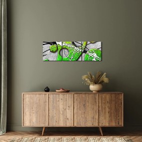 Tablou abstract (cu ceas) (90x30 cm)