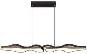Lustra suspendata design industrial Bezzy negru, maro