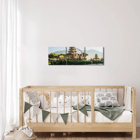 Tabloul Mount Batur (cu ceas) (90x30 cm)